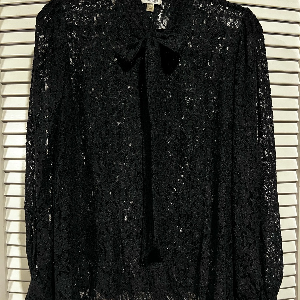 Elegant Black Lace Gwen Blouse
